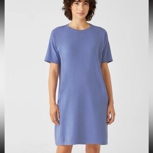 EILEEN FISHER Organic-Cotton Ballet-Neck Stretch Jersey Dress size S/P